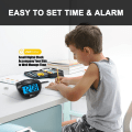 Miniatyrbild 5 av 6: LCD Digital Alarmklocka Batteridriven Endast, Blå Bakgrundsbelysning, Hej