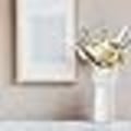 Miniatyrbillede 3 af 5: Hvid keramisk vase, sød ugle blomster vase til pejs, soveværelse,