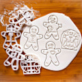 Miniatyrbillede 1 af 5: 4 stk. Plastik Peberkagemand Cookie Mill Hvid Bageværktøj DIY C