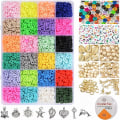Miniatyrbilde 2 av 5: 4000+ Brikker Flat Perler Kit, 24 Farger Bokstav Flat Perler Håndlaget