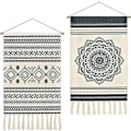 Miniatyrbild 1 av 5: 2 stycken Macrame vävda gobelänger Bohemian Mandala gobelänger Geom