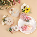 Miniatyrbild 3 av 6: 6 st set med hårklämmor för flickor, konstgjorda blommor