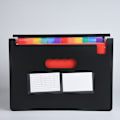 Miniatyrbillede 2 af 5: 24 Gitter Regnbue Organ Taske A4 Papir Filmappe Udvidelig Opbevaring