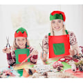 Miniatyrbild 3 av 4: 2 st Elfkläder Set Inkluderar Elf Förkläden och Elf Mössor för