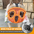 Miniatyrbillede 4 af 6: Kort snude hundemaske, fransk bulldog åndbar mesh flad ansigtsmaske M
