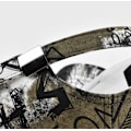 Miniatyrbillede 4 af 5: Graffiti Print Hat til mænd og kvinder Multicolor Solskygge Hat Fas