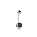 Miniatyrbillede 2 af 2: 14G Navlepiercing, G23 Massiv Titanium Navlepiercing, In