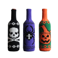 Miniatyrbillede 1 af 5: 3 stk. Halloween-vinflaskesæt skelet græskar strik champag