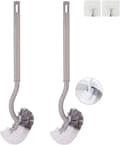 2-pack Toalettborste med böjd design, utan hållare