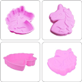 Miniatyrbild 4 av 5: Enhörningskakform Rosa Enhörningskakform Silikon Enhörningskakform M