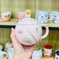 Miniatyrbilde 4 av 5: Keramiske kaffekrus med lokk, astronaut i rustfritt stål skje, M