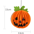 Pikkukuva 2 / 5: Halloween-kurpitsan riippuvat koristepaperilyhdyt Pieni kurpitsa