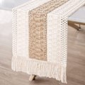 Miniatyrbillede 1 af 5: Naturlig Burlap Bordløber, Spliced ​​Bomuld Boho Bordløber