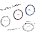 Miniatyrbillede 1 af 2: Bil Dekoration Krystal Rhinestone Bil Ring Emblem Mærkat, Bil A