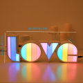 Miniatyrbild 3 av 5: Love Letter Modellering LED Nattlampa, Färgglad Neonljusskylt, USB/Batteridriven, Perfekt för Heminredning/Sovrum/Bar/Bröllop/Alla hjärtans dag