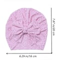 Pikkukuva 6 / 6: 6 kpl vauvan tyttöjen turbaanihatut Turbaani Bun Knot Cute Bow Beanie