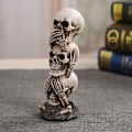 Pikkukuva 2 / 5: Kuule-ei Näe-ei Puhua-ei Paha Kallopatsas Veistoshahmo Skele
