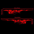 Miniatyrbillede 2 af 5: 2 stk. 103'' Universal Flame Graphics Bil Auto Karosseri Side Sticker Red