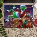 Miniatyrbilde 1 av 5: Morsom Greench Clown Julematte Inngangsdørmatte, 40 * 60CM