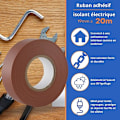 Miniatyrbilde 4 av 6: 2 stk. Brun elektrisk isolerende tape - 18 mm x 20 m