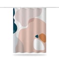Pikkukuva 5 / 5: Boho Modern Fabric Shower Curtain Mid Century Abstract Mountain