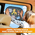 Pikkukuva 2 / 5: Baby Car Sun Shade - 2 Pack Car Side Sun Shade Blocks UV Rays to