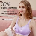 Miniatyrbilde 4 av 8: Maternity front open buckle plus size amme-BH - Heather Pink L