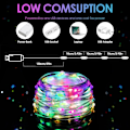 Pikkukuva 3 / 7: RGB-keijuketjut, 100 LED-keijuketjut, synkronointi musiikin kanssa, USB-virta