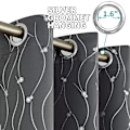 Miniatyrbilde 7 av 7: Blackout-gardiner 84 tommer lengde 2 paneler Grommet termisk isolasjon