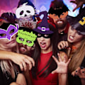 Miniatyrbilde 5 av 5: Halloween-dekorasjonssett, Happy Halloween-bannergirlander, 10 gresskar