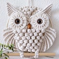Miniatyrbillede 3 af 5: 2 stk. Ugle Macrame Vægophæng Gobelin Kunst Dekoration Håndlavet Vævet