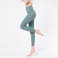 Miniatyrbilde 1 av 7: Stretch Høy Midje Skinny Løpe Atletiske Bukser - Cyan S