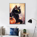 Miniatyrbild 3 av 6: Svart katt diamantmålning set,D svart katt diamantmålning set,