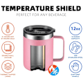 Miniatyrbilde 3 av 5: 360ML rustfritt stål isolert kaffekopp med håndtak - Hvit