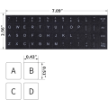 Miniatyrbillede 2 af 6: 5 stk. Universal engelsk tastaturklistermærkepakke, computertastatur