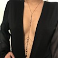 Pikkukuva 3 / 5: Kristalliriipus Choker-kaulakoru Kimalteleva Pitkä Kaulakoru Jalokivi