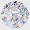 Pikkukuva 2 / 5: 150 kappaletta holografisia lasergraffititarroja DIY vedenpitävä