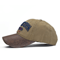 Miniatyrbilde 2 av 5: Ny PU lappeteppe gjør gammel bomullsvask baseball caps brev 3D th