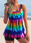 Dam badkläder Tankini set baddräkt Plus Size 5XL