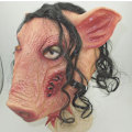 Pikkukuva 3 / 3: Halloween Masquerade Mask Chainsaw 3 Pig Bajie Mask With Hair Pi