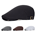 Miniatyrbillede 6 af 6: Beret Cap Mænd Justerbar Flad Vintage Hat