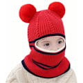 Miniatyrbild 1 av 5: Baby Flicka Pojkar Vinter Varma Halsduk Sjal Mössa Stickad Söt Ansiktsmask