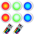 Miniatyrbillede 2 af 6: 2 stk. Genopladelig trådløs RGB LED-lampe, dæmpbar LED-vindueslampe