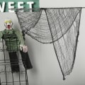 Pikkukuva 5 / 5: Halloween-kummitusfestivaalin koristeharso musta harsobaari Haunte
