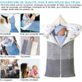 Miniatyrbillede 2 af 5: Vinter Baby Sovepose Strikkede Bomuld Unisex Pige Dreng Zip Slee