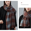 Miniatyrbillede 4 af 4: Hong Kong Retro Plaid Tørklæde Engelsk Stil Cashmere Tørklæde til Kvinder
