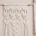 Pikkukuva 4 / 5: Macrame seinävaate boho koti chic boheemi geo kudottu taide boho