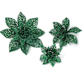 Miniatyrbillede 3 af 3: 24 stk. Jule Poinsettia Glitter Juletræ Ornament C