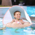 Miniatyrbild 8 av 8: Baby Simningsfloat Uppblåsbar Baby Pool Float Ring Nyaste med Solskyddskåpa, Lägg till Svans för att förhindra Vändning för ålder 3-36 Månader, Rosa L