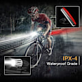 Miniatyrbillede 6 af 6: Cykellygte 2256 advarselslygte mountainbike forlygte